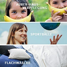 Außer-Haus-Verpflegung, Sportbälle, Flachwäsche