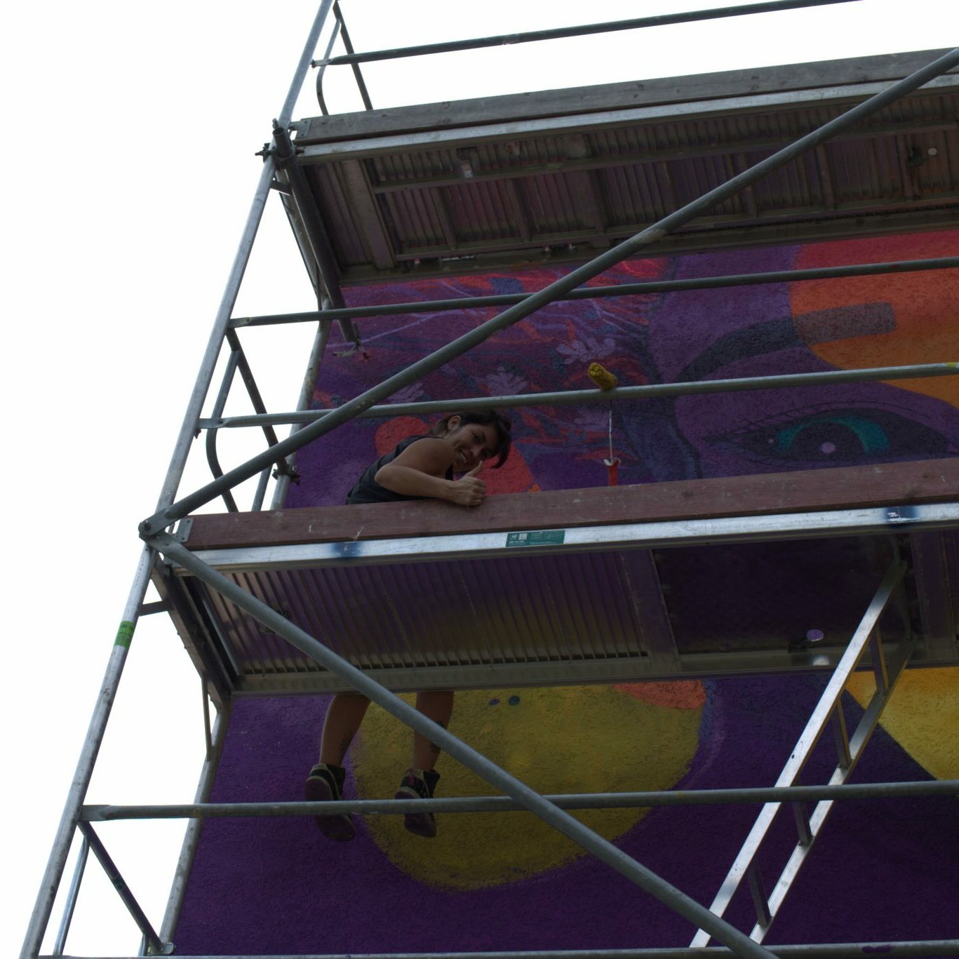 Auf dem Bild von Jorge Hidalgo sieht man das Wandbild in der Friedrich Ebert Straße.