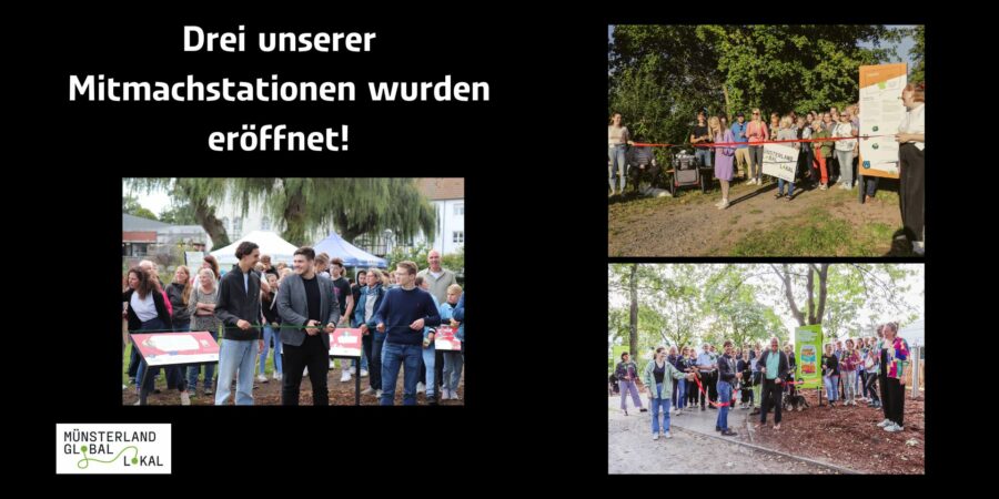 Titelgraphik, Fotos unserer drei Eröffnungen