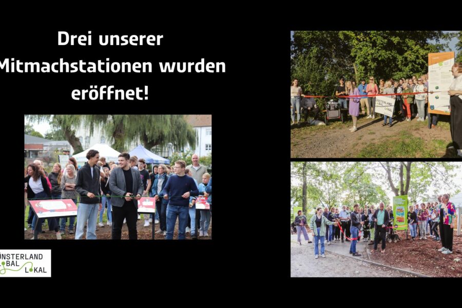 Titelgraphik, Fotos unserer drei Eröffnungen