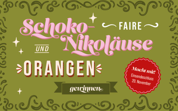 Faire Schoko-Nikoläuse und Orangen beim diesjährigen Fairtrade-Quiz zu gewinnen