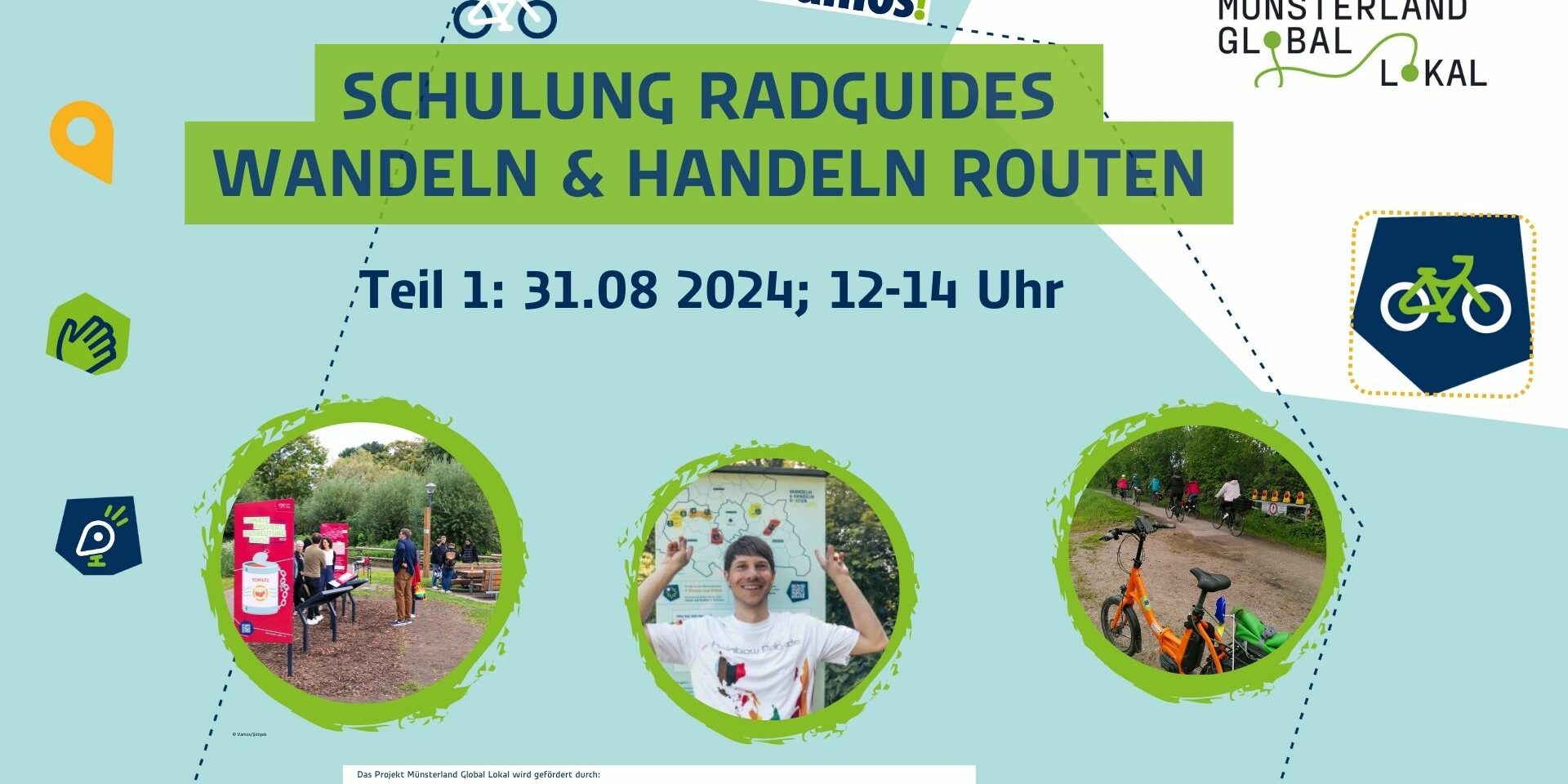 Plakat Schulung Radguides Wandeln und Handeln Routen