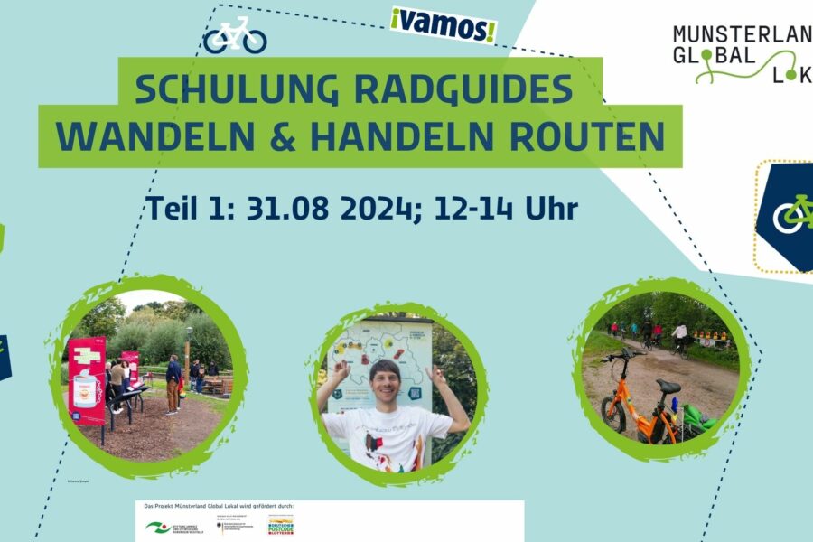 Plakat Schulung Radguides Wandeln und Handeln Routen