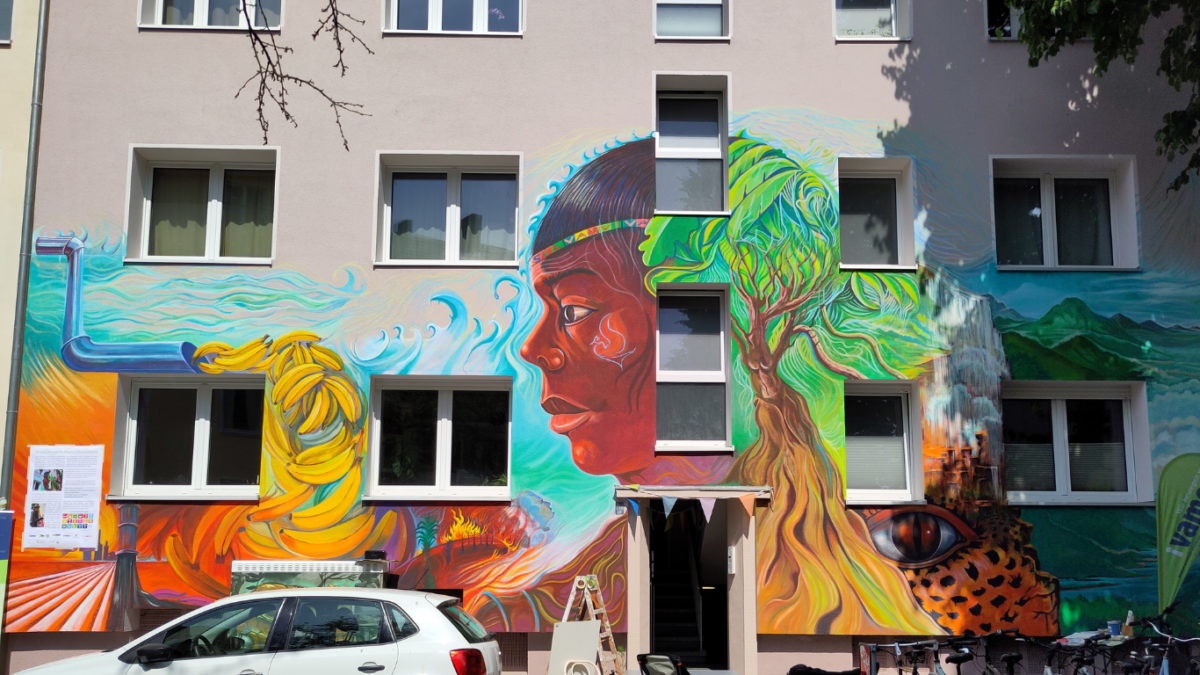 Das neue Wandbild an der Staufenstraße